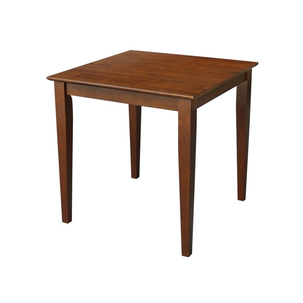 Dining Essentials - 30'' Square Table Top w/ 30'' Shaker Legs in Espresso - T581-3030T - Image 2
