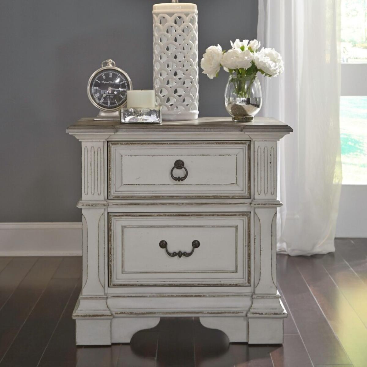 Abbey Park 2 Drawer Night Stand w/ Charging Station - Image 2