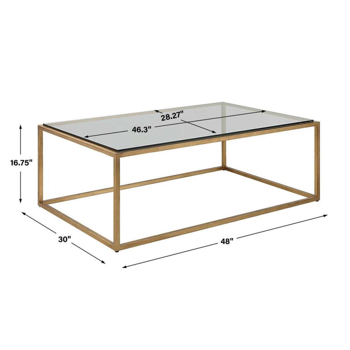Bravura Coffee Table, Gold - Image 8