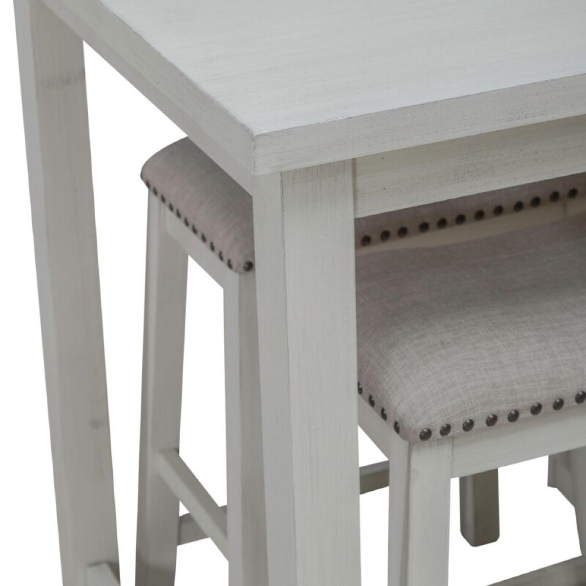 Brook Creek 3 Piece Counter Set - White - Image 11