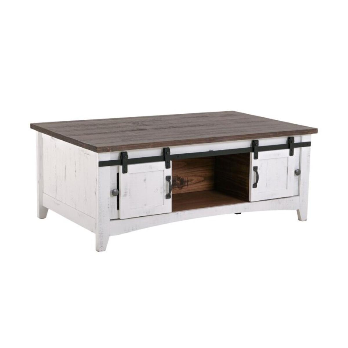 2 Sliding Doors 2 Metal Mesh Doors Cocktail Table - Pueblo - Image 9