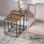Coreene Nesting Tables, Gold, S/3 - Image 7