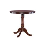 Dining Essentials - 36''Round Table Top w/36"H Traditional Pedestal w/Extension in Espresso - T58-6B