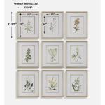 Botanical Flowers Framed Prints, S/9 - Image 8