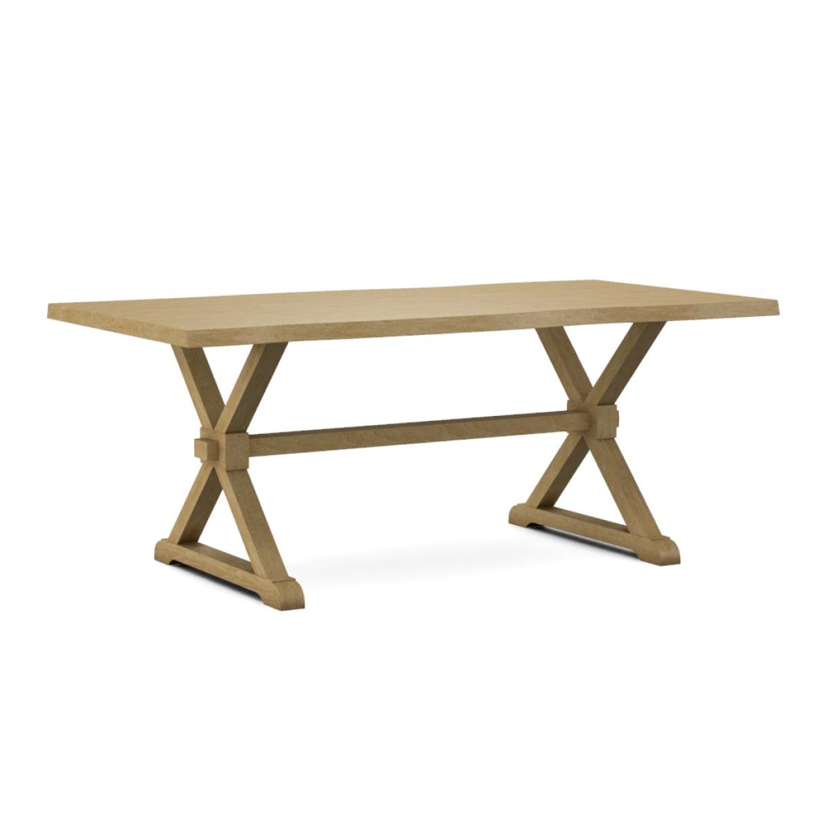 Farmhouse Live Edge Table Top w/ Farmhouse Trestle Base - T-4074A - Image 20