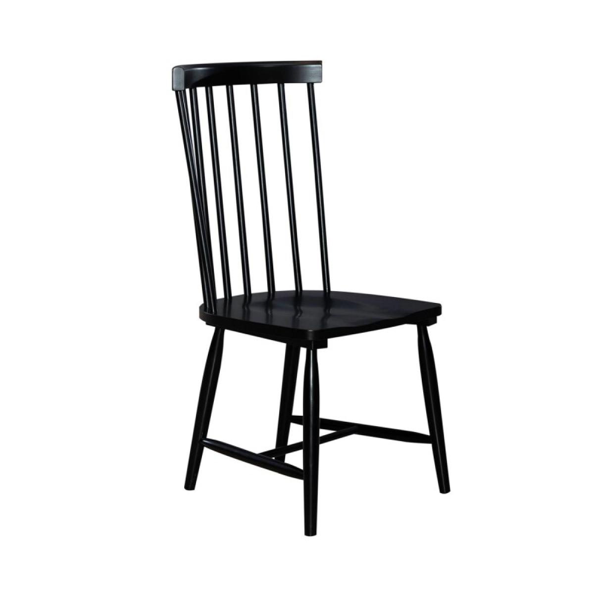 Spindle Back Side Chair - Black (RTA) - Image 3