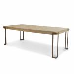 Rio Vista Rectangular Dining Table - Muted Earth Tones Clay Finish