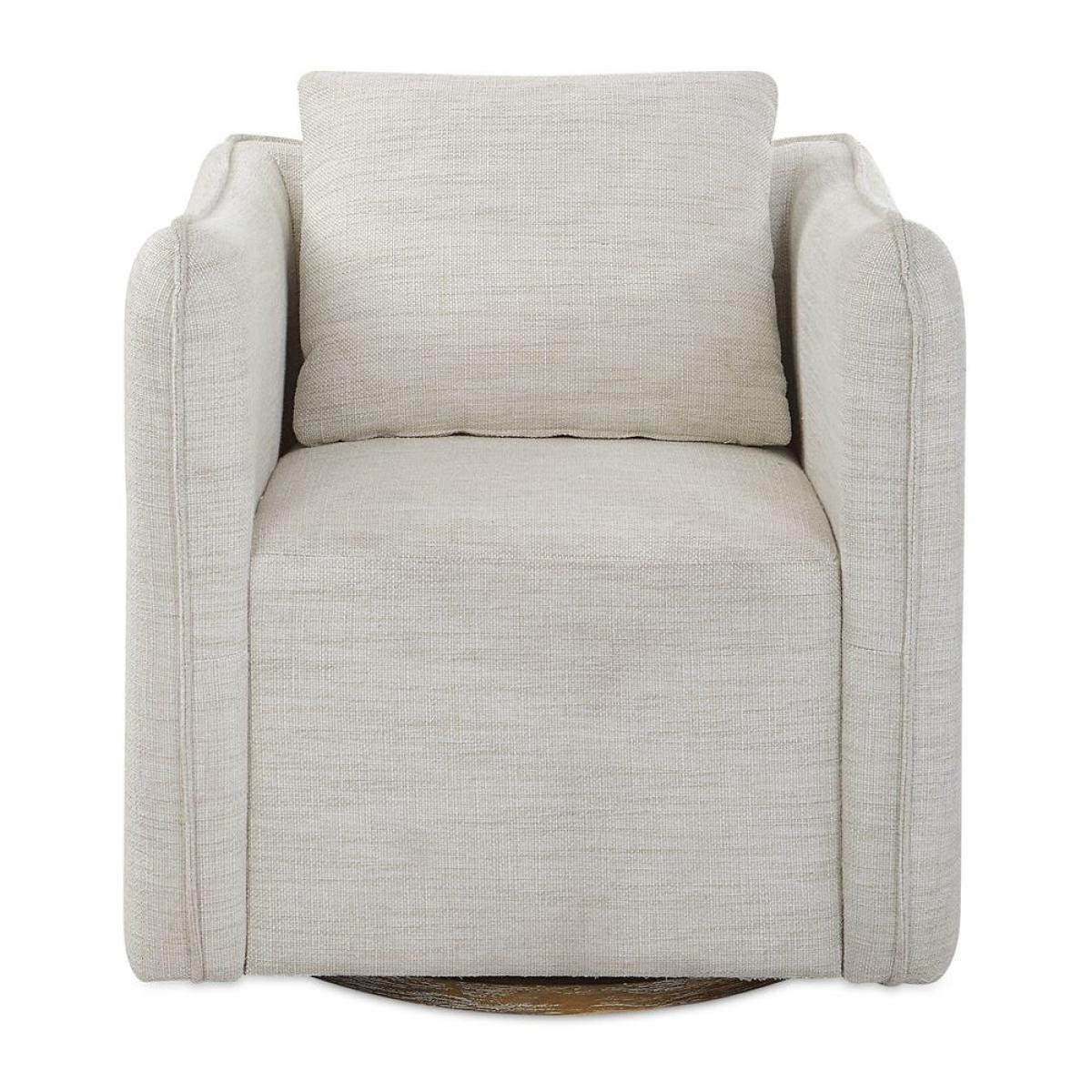 Corben Swivel Chair, White - Image 2