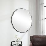 Aneta Round Mirror, Black - Image 6