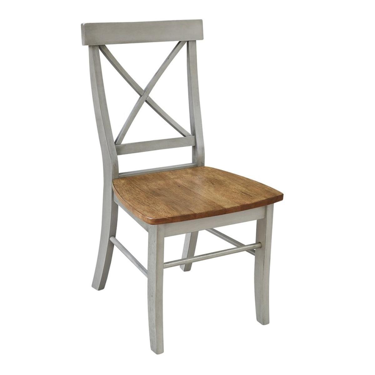 Dining Essentials - X-Back Chair in Hickory & Stone - Image 2