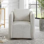 Corben Swivel Chair, White - Image 9