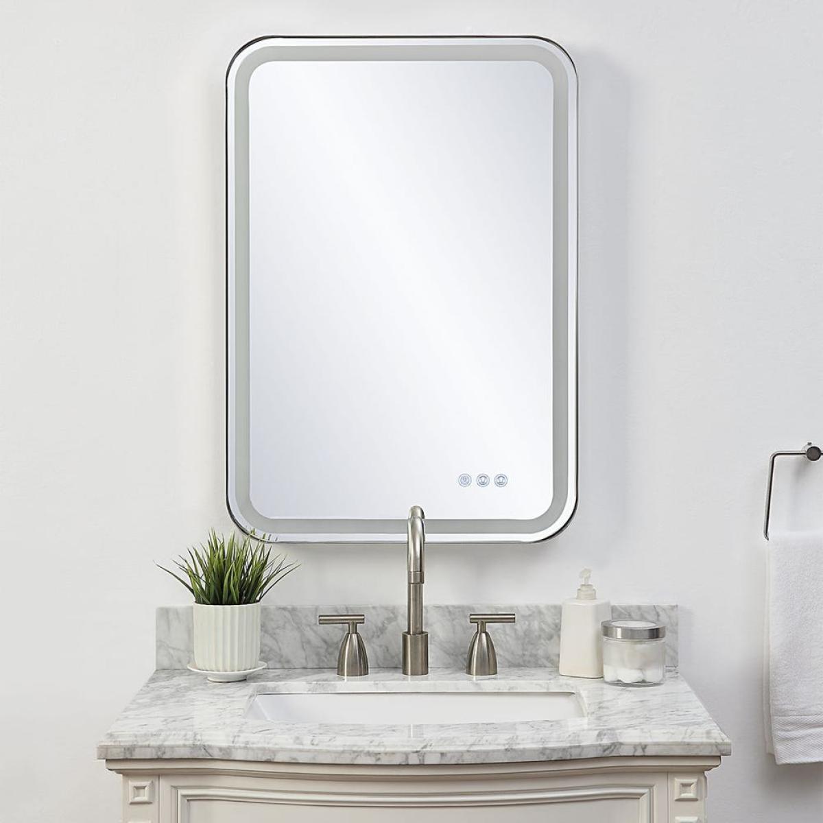 Crofton Lighted Vanity Mirror, Nickel - Image 5
