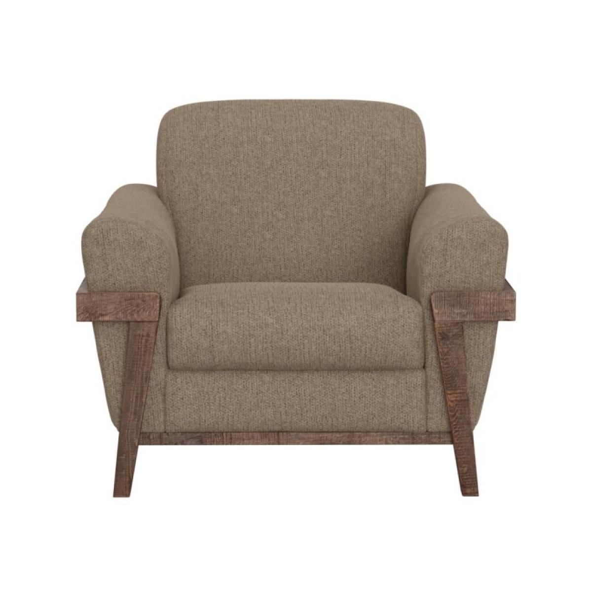 Wooden Frame & Base, Armchair - Loft Brown - Image 3