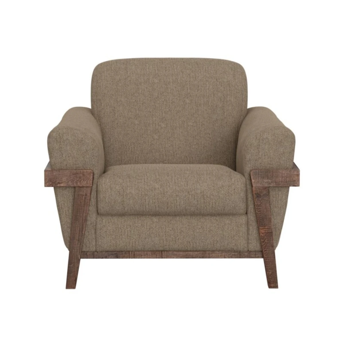 Loft Brown Wooden Frame & Base, Armchair - Image 2