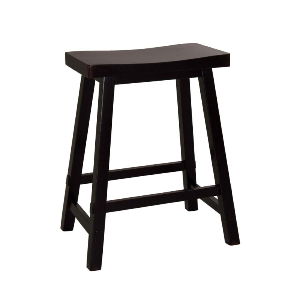 Creations 24 Inch Sawhorse Counter Stool - Black (RTA) - Image 3