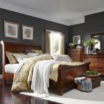 Rustic Traditions Queen Sleigh Bed, Dresser & Mirror, Chest