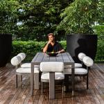 Bolster Back Outdoor Dining Chair - Image 10