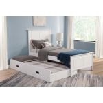 Tykes Bedroom - Pure White Lancaster Twin Trundle Bed - BD08- TRUNDLE