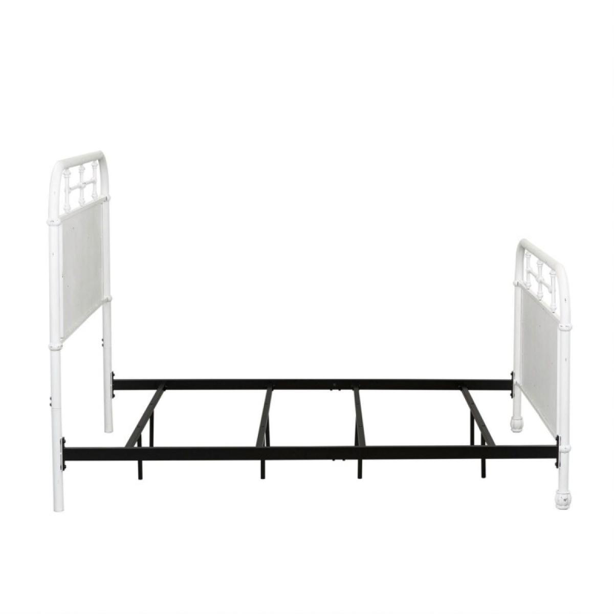 Full Metal Bed - Antique White - Image 5