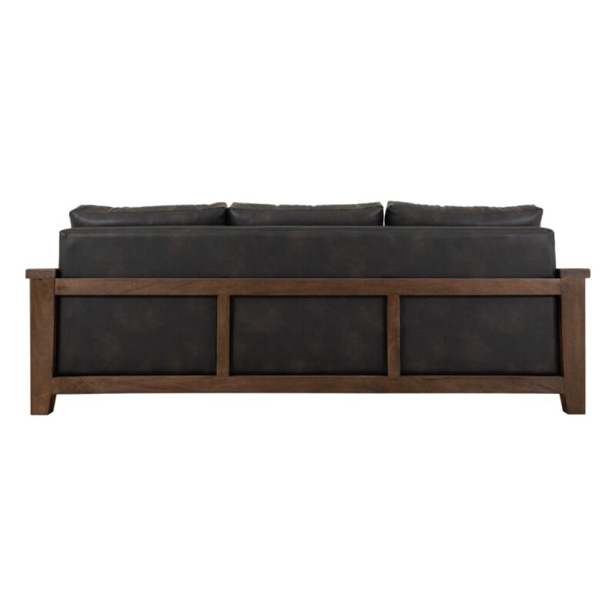 Wooden Frame, Upholstered Sofa - Walnut - Image 6