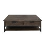 4 Drawer, 1 Shelf Cocktail Table - Dark Mita - Image 3