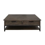 Dark Mita 4 Drawer, 1 Shelf Cocktail Table - Image 2