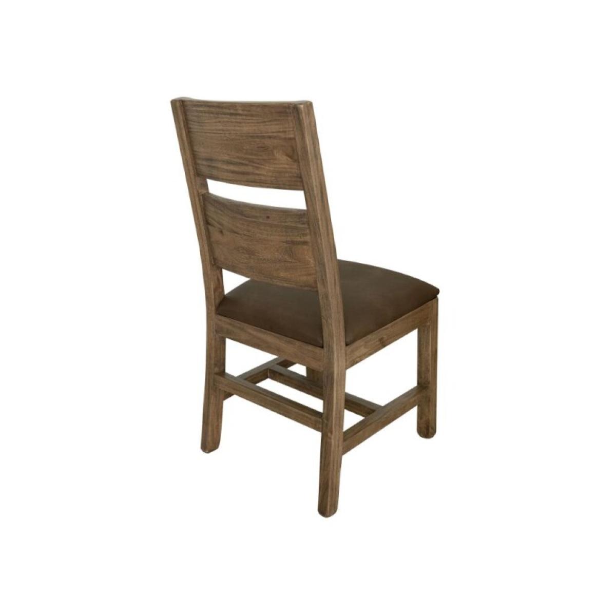 Natural Teca Wooden Chair - Image 3