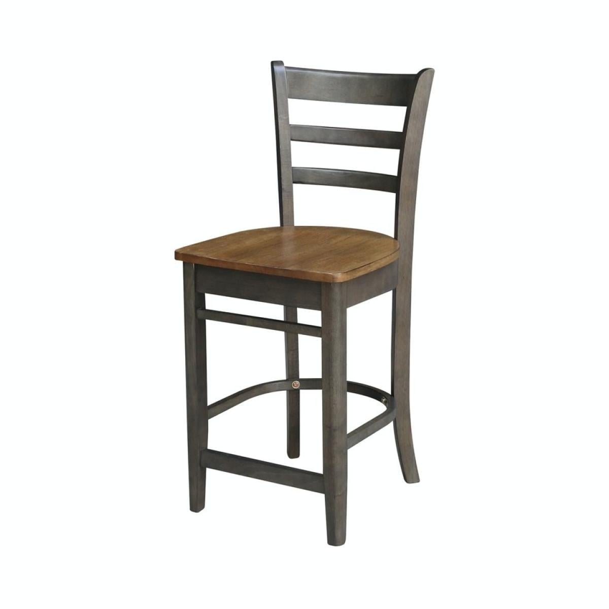 decffe573f7e79a9e1d331738fb54b78 Dining Essentials - Emily Stool in Hickory & Coal - Image 1