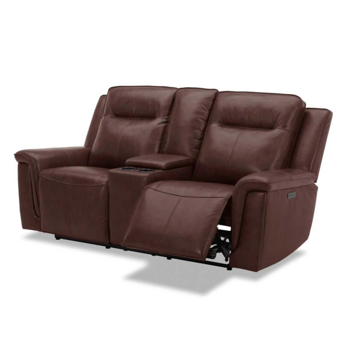 Avery Loveseat w/Console P2 - Cognac - Image 8