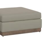 Wooden Frame & Base, Upholstered Square Ottoman - Georgia - Image 4