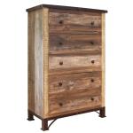5 Drawer Chest - Antique