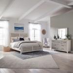 King Sleigh Bed, Dresser & Mirror