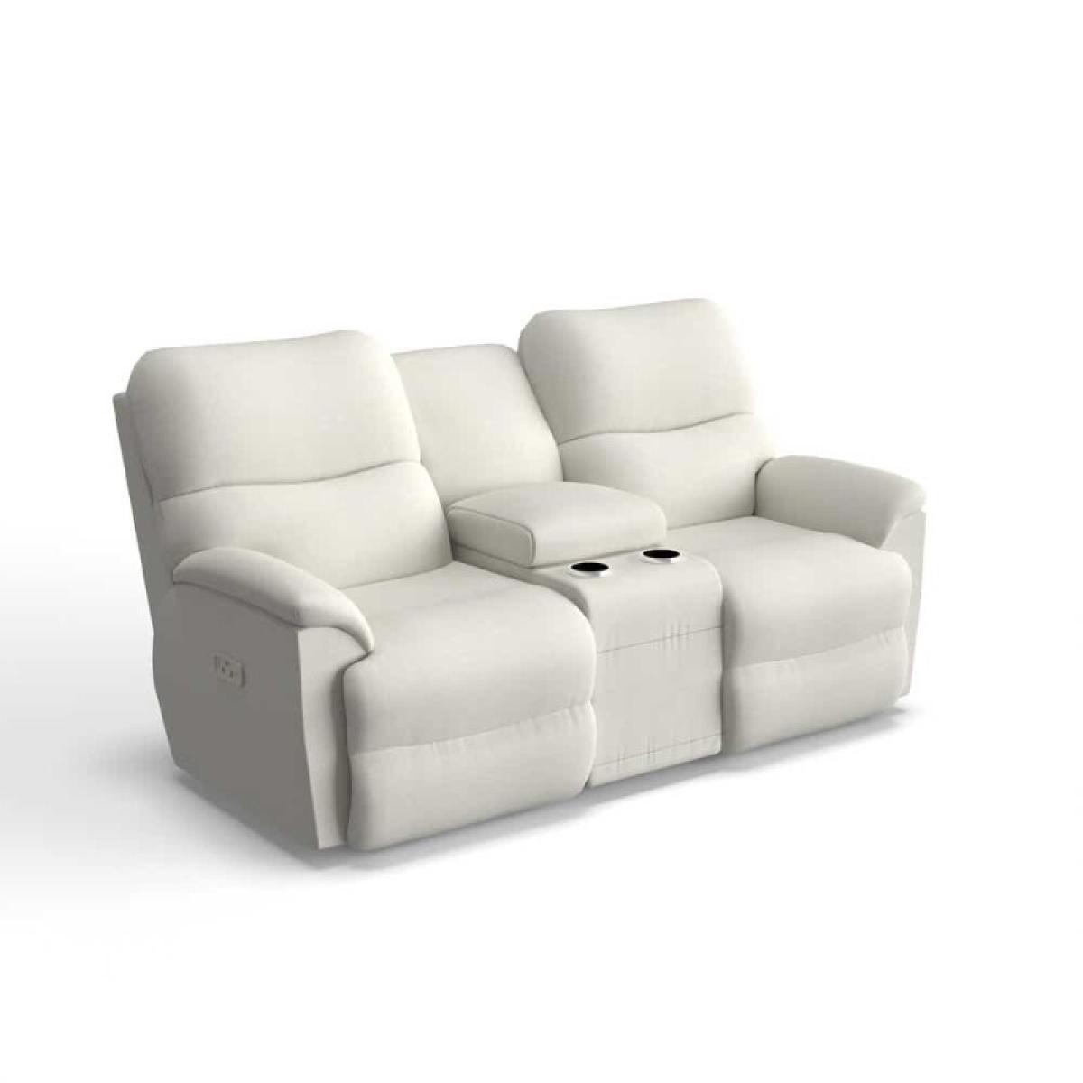 Trouper Power Reclining Loveseat W/ Headrest, Lumbar & Console - Image 3