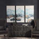 Crashing Waves Hand Painted Canvases, S/3 - Image 3