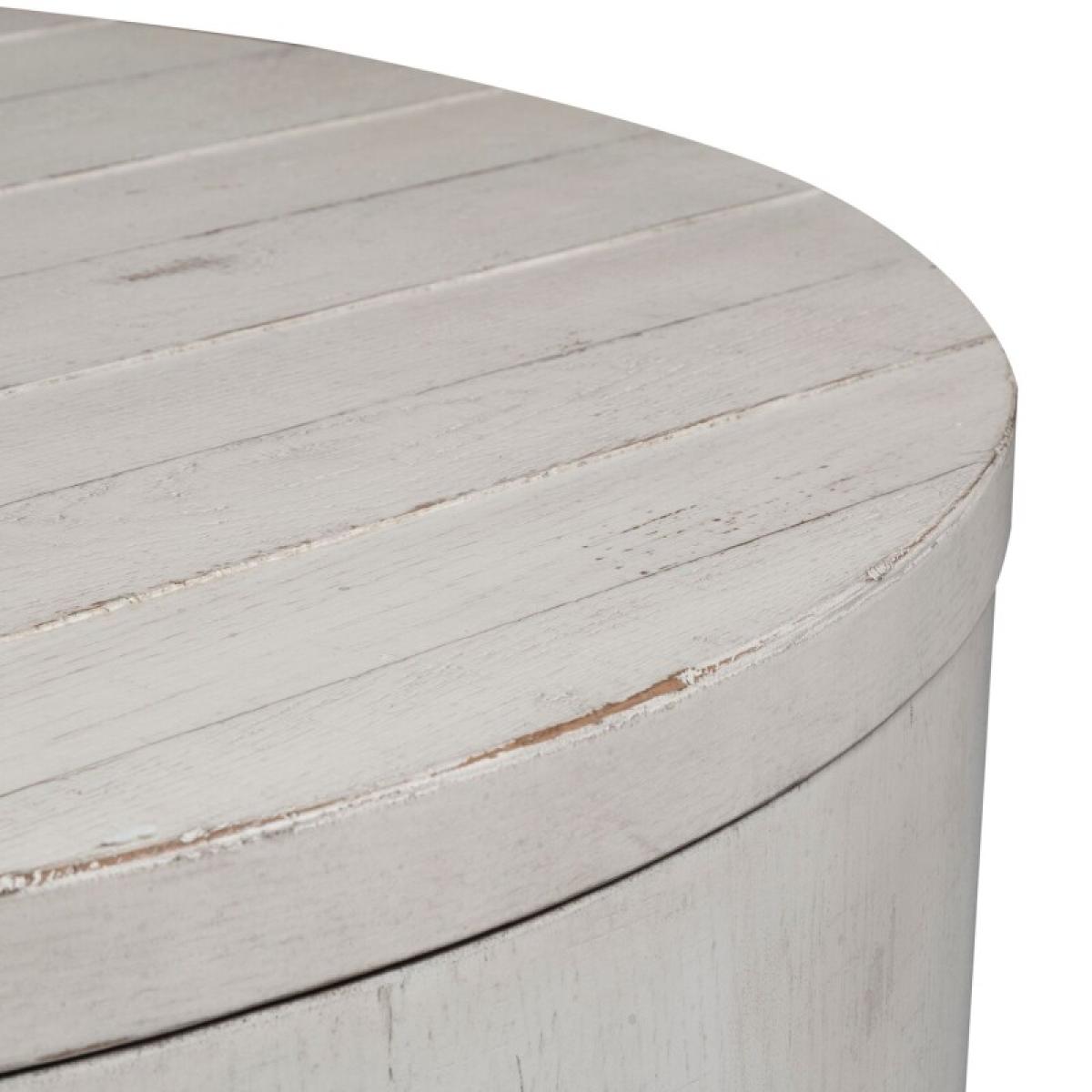 Modern Farmhouse Drum Cocktail Table - Image 4
