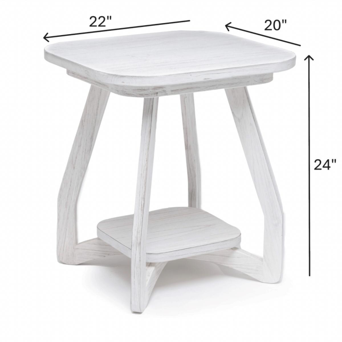 Surfside End Table - Weathered White - Image 8