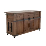 Parota 3 Drawer 4 Doors 2 Sliding Doors Wood Island