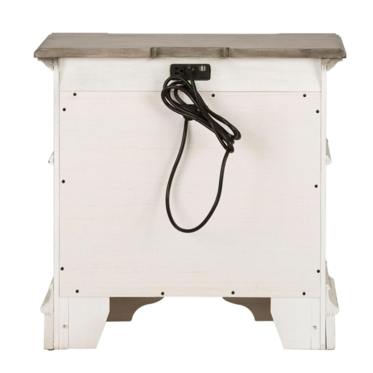Abbey Park 2 Drawer Night Stand w/ Charging Station - Image 7