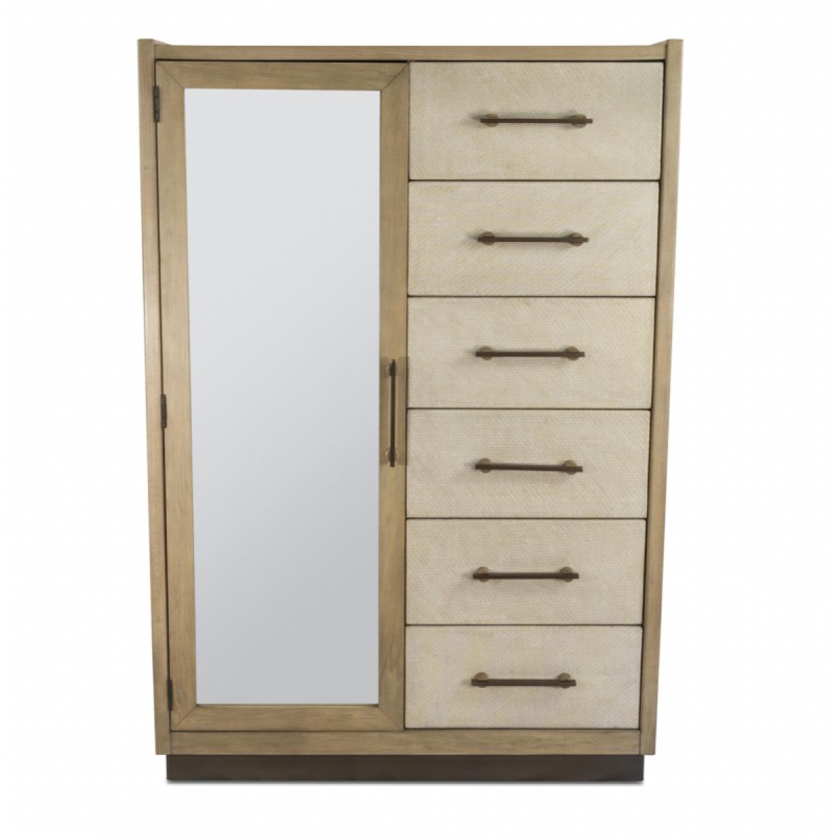 Rio Vista Woven Mirrored Door Chest - Image 4