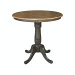 Dining Essentials - 36'' Round Table Top w/36"H Traditional Pedestal w/Extension in Hickory / Coal