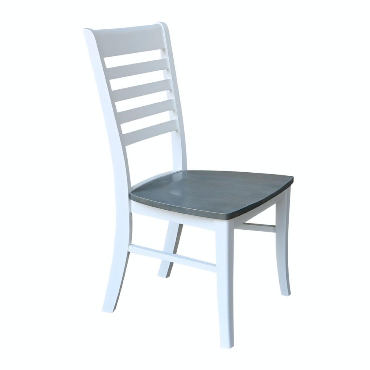 Cosmopolitan Collection - Roma Chair in Heather Gray & White - Image 3