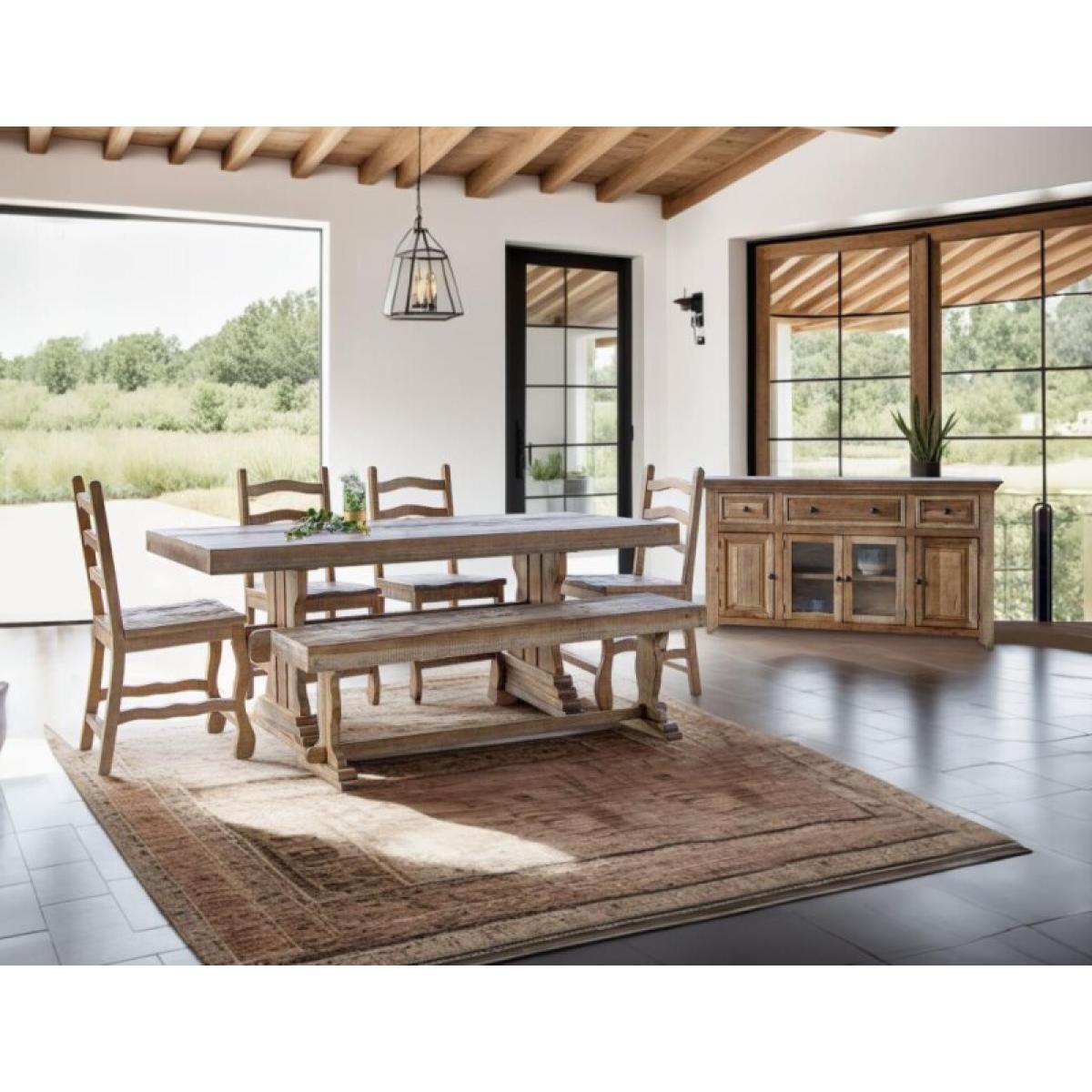 Marquez 24" Wooden Bench - Image 3