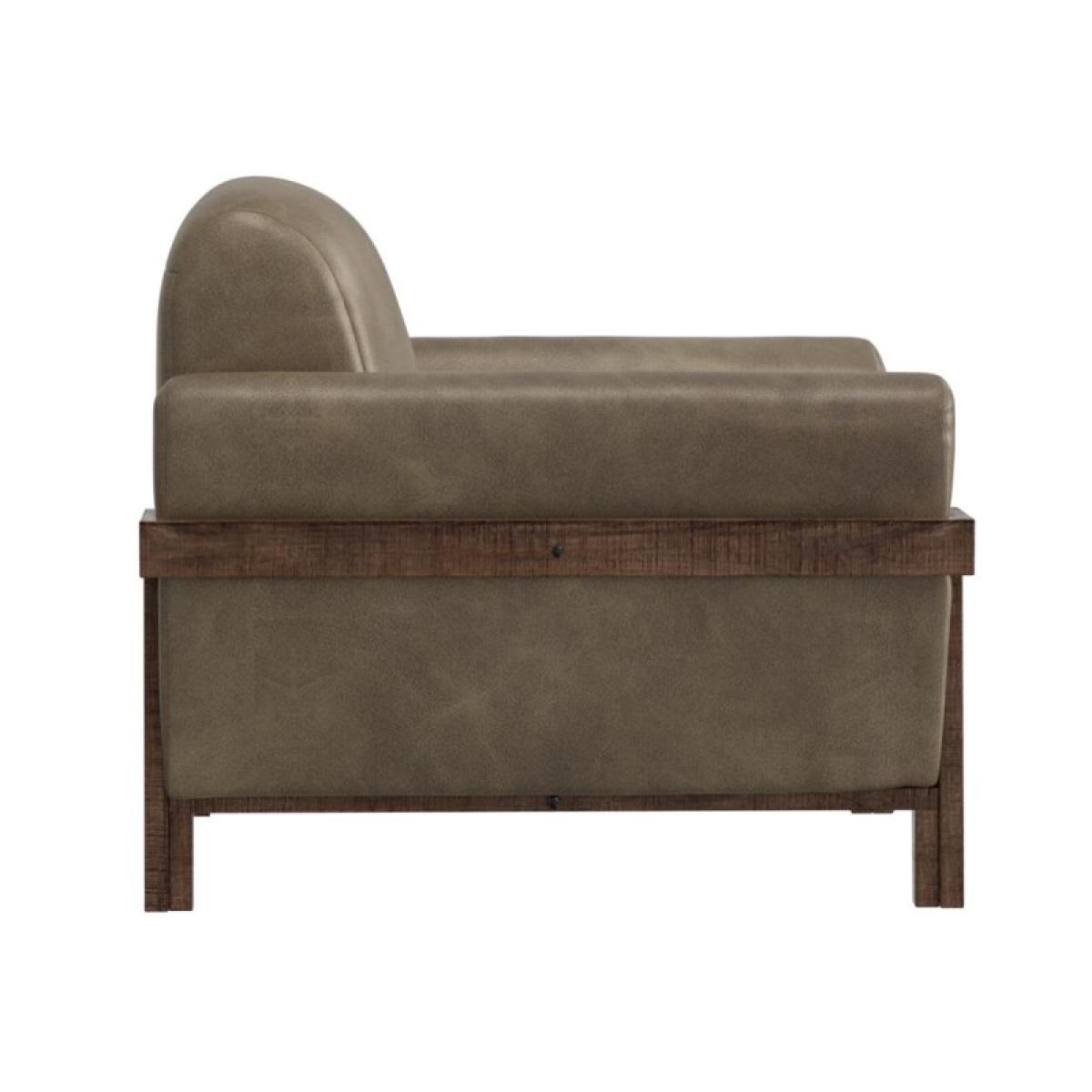 Wooden Frame & Base, Armchair - Loft Brown - Image 4