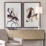 Burgundy Interjection Framed Prints, S/2 - Image 3
