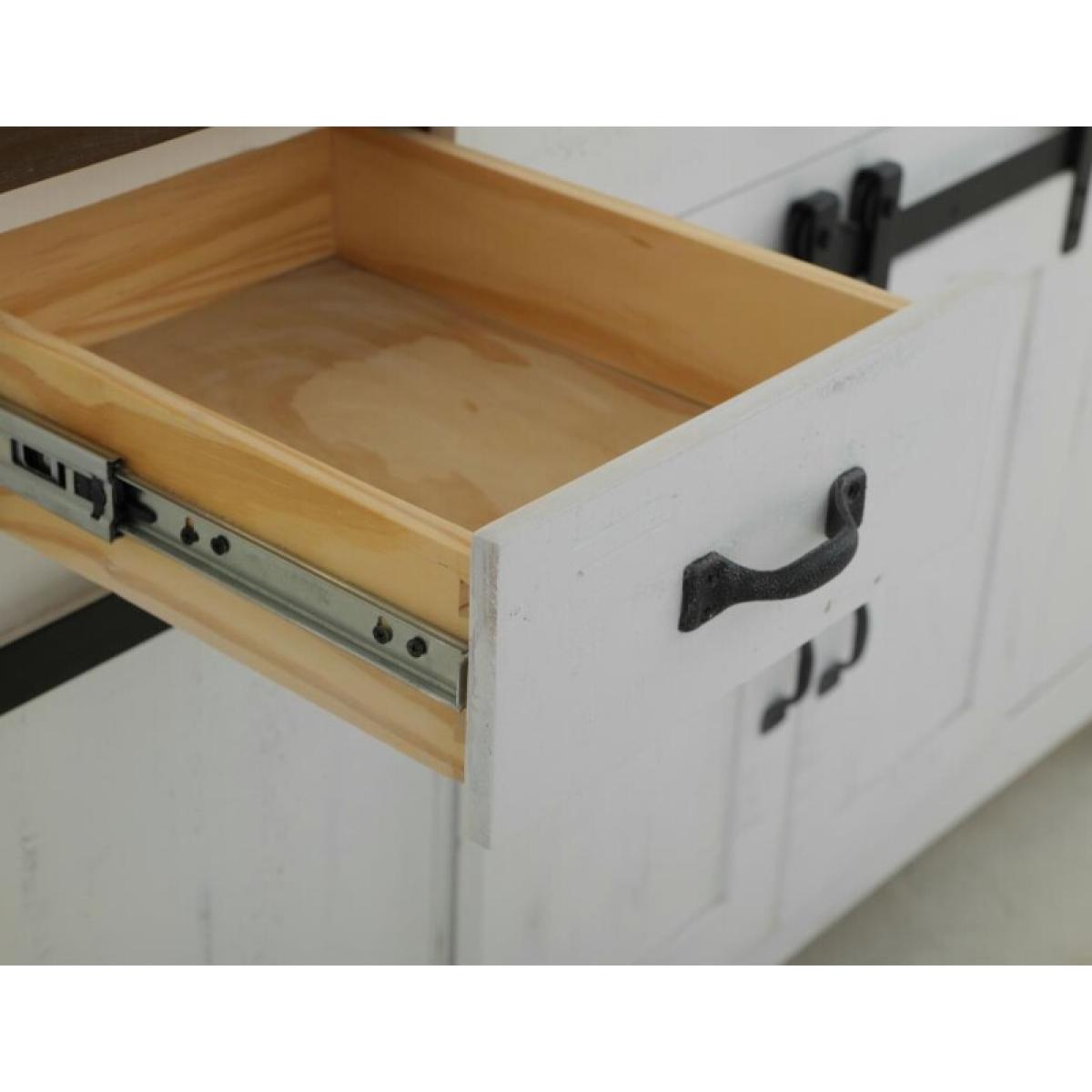 3 Drawer 2 Sliding Doors 4 Mesh Doors Wood Island - Pueblo - Image 8