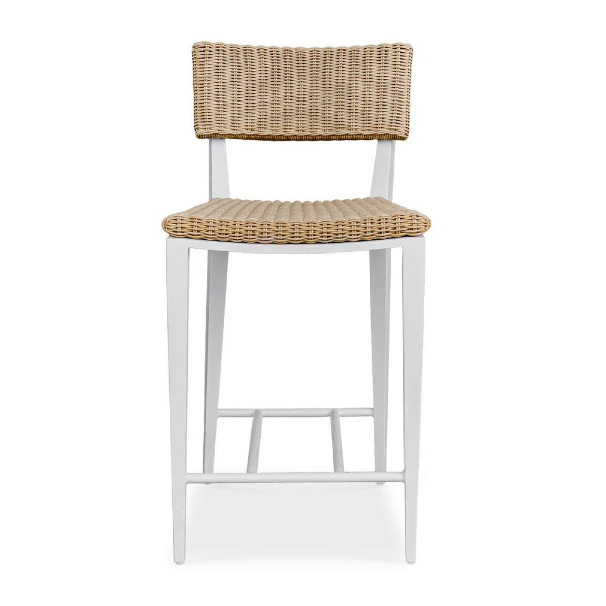 e22c80ea0eb829d316644e2aedea4747 Calbas Outdoor Counter Stool, White - Image 1