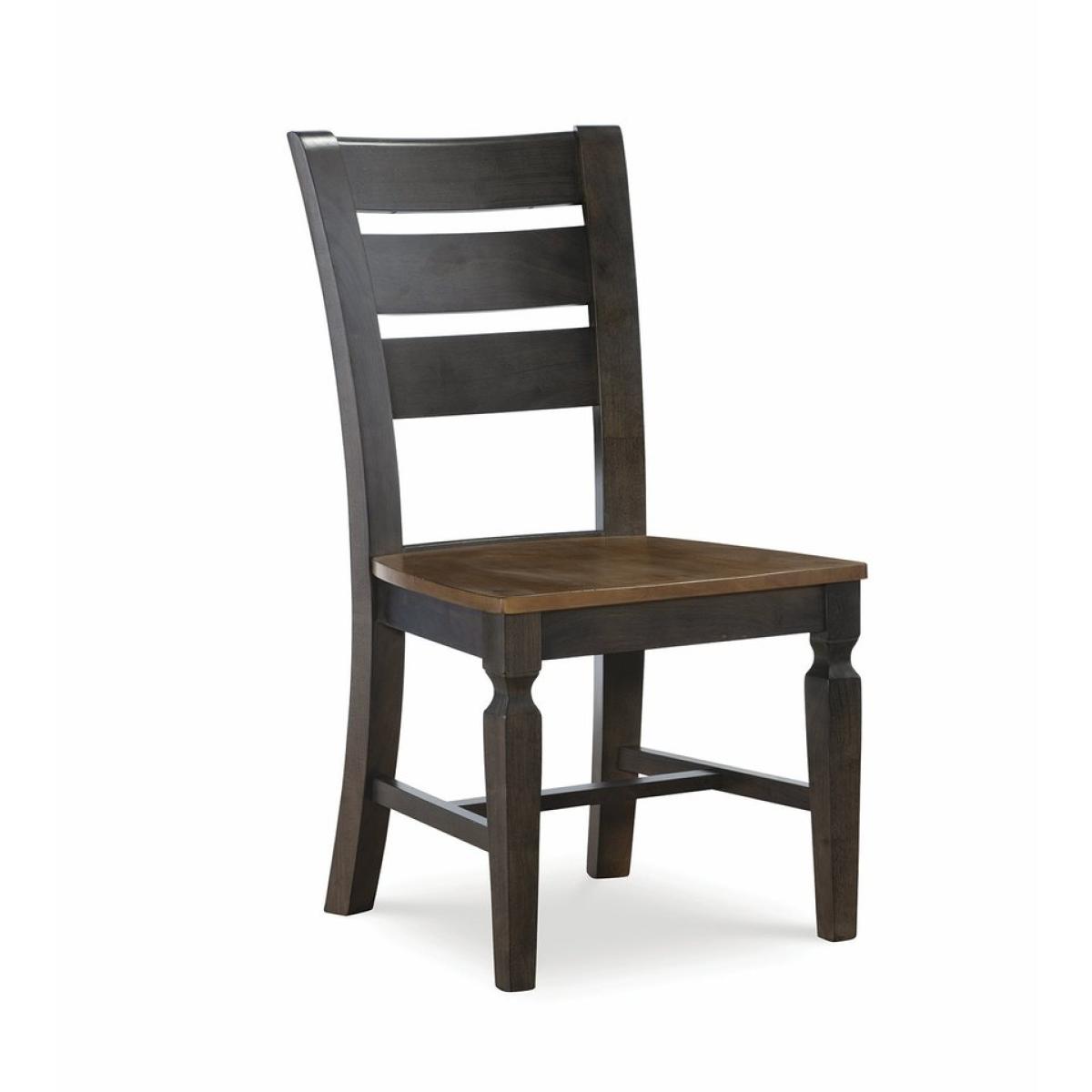 Vista Collection Ladder Back Chair in Hickory & Coal - Image 2