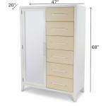 Miramar Woven Mirrored Door Chest - Image 8