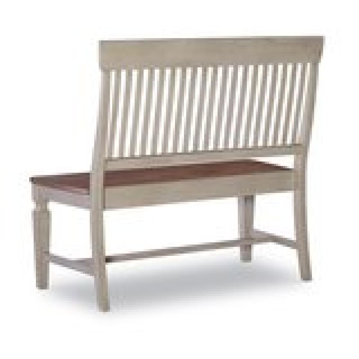 Vista Collection Slat Back Bench in Hickory & Stone - Image 5