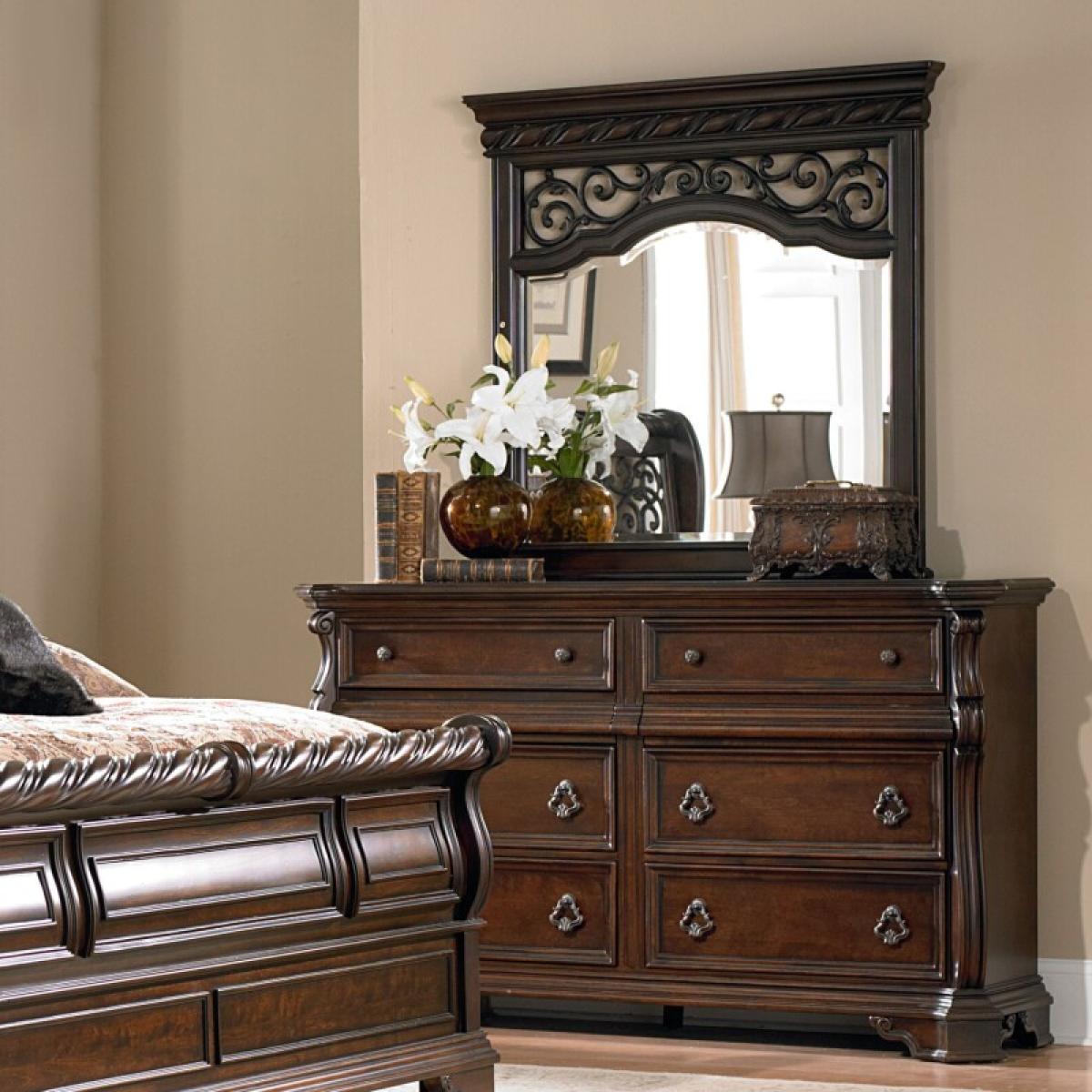 Arbor Place Queen Sleigh Bed, Dresser & Mirror - Image 3